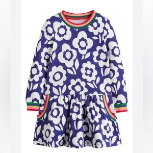 Mini Boden Cosy Printed Sweatshirt Dress